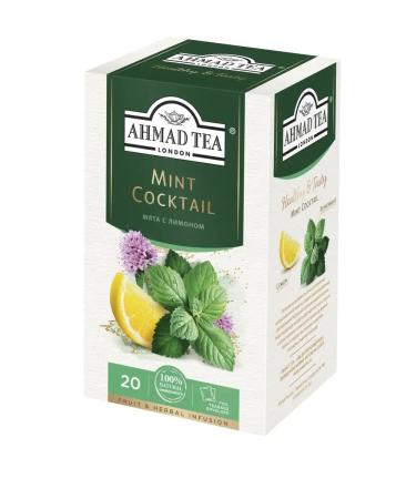Ahmad Tea Mint Cocktail herbal tea in bags of 20 pcs 1.5 g - Buy Online on GoSupps.com