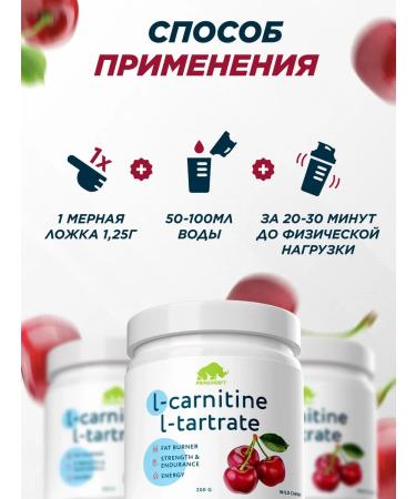 Prime Kraft Fat Fool L-carnitine L-Carnitine wild cherry 200 gr - Buy Online on GoSupps.com