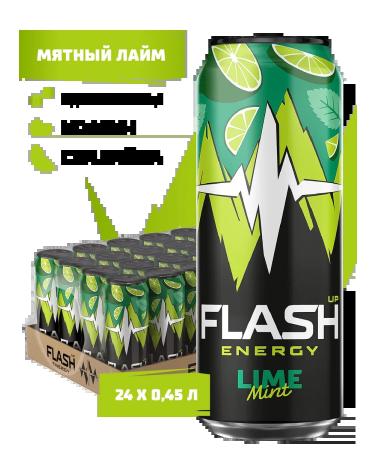 Flash Up Energy mint lime energy 24 banks x 0.45 liters