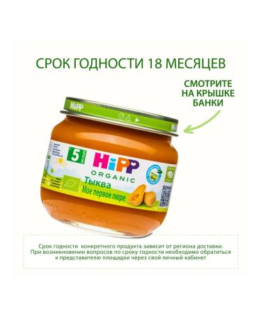 Hipp Vegetable "pumpkin" from 5 months 6x80g - Buy Online on GoSupps.com