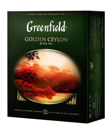 Tea Greenfield Golden Ceylon 100 pack - Buy Online on GoSupps.com