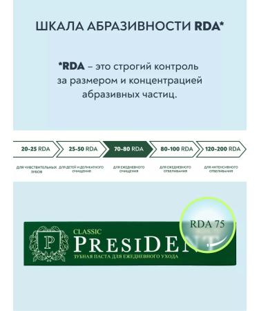 PRESIDENT Toothpaste with fluories from caries Classic - Buy Online on GoSupps.com