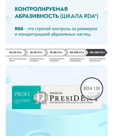 PRESIDENT Toothpaste whitening for smokers Profi smokers - Buy Online on GoSupps.com
