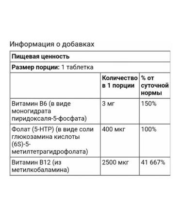 KAL B6 B12 methylphulatory 400MKG60 tablets - Buy Online on GoSupps.com
