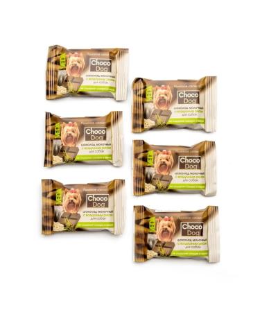 VEDA Milk chocolate with air rice for dogs Choco Dog 6 pcs - Buy Online on GoSupps.com