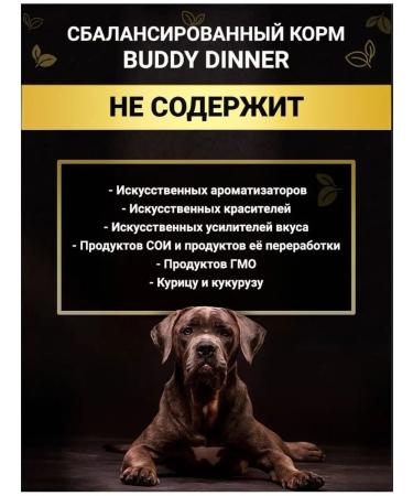 BUDDY DINNER Dry food for dogs Super premium with beef 6 kg - Buy Online on GoSupps.com