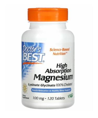 Doctor's Best Magnesium Helat 100 mg 120 tablets - Buy Online on GoSupps.com