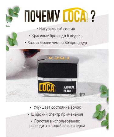 LOCA professional Black paint for eyebrows and eyelashes Professional - Buy Online on GoSupps.com