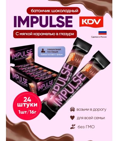 KDV Batonchik pulse caramel and glaze 24pcs 16g