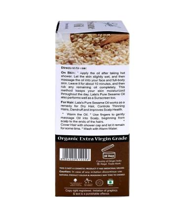 Lalas Hair and body sesame oil 100 ml - Buy Online on GoSupps.com