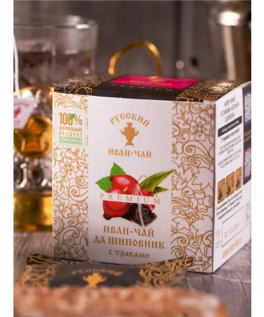 Russian Ivan-tea Herbal tea with rose hips and frame 12 bags of pyramids - Buy Online on GoSupps.com