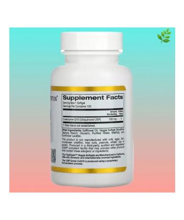 California Gold Nutrition Coenzyme Q10 100 mg - Buy Online on GoSupps.com