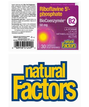 Natural Factors Riboflavin 5 - Phosphate 50 mg vitamin B 2 - Buy Online on GoSupps.com