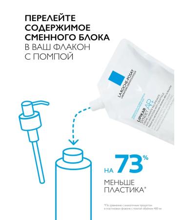 LA Roche-Posay Lipikar Syndet Ap+ Cream Gel for Facial and Body Refil 400ml - Buy Online on GoSupps.com