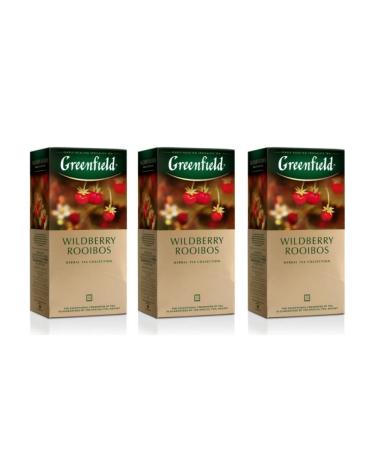 Tea of herbal Greenfield Wildberry Rooibos 25 packages 3 pieces