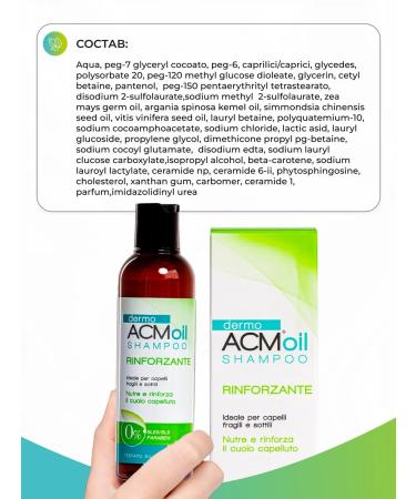 DermoACM Strengthening shampoo for brittle and damaged hair - Buy Online on GoSupps.com