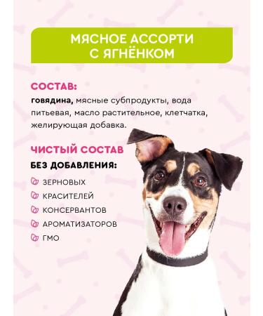 Taste of meat Dog feed with a lamb 340 g 12 pcs - Buy Online on GoSupps.com