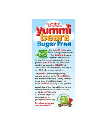 Hero Nutritionals Yummi Bears Sugar Free Multi Vitamin - 60 Gummies for Kids - Buy Online on GoSupps.com