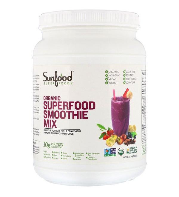 Sunfood Organic Superfood Smoothie Mix Original 1.1 lb (498.9 g)