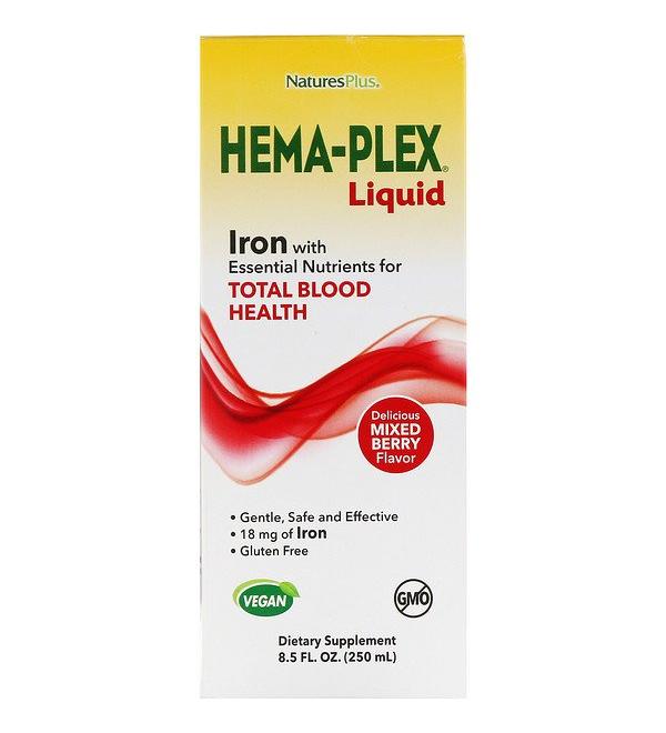 Nature's Plus Hema-Plex Liquid Mixed Berry 8.5 fl oz (250 ml)