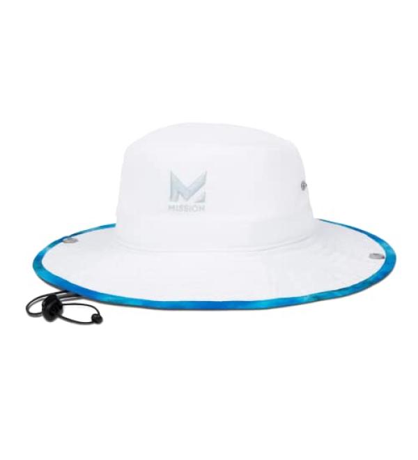 MISSION Cooling Bucket Hat | UPF 50, 3 Wide Brim, Light Gray | Cools When Wet | One Size - Buy Online on GoSupps.com