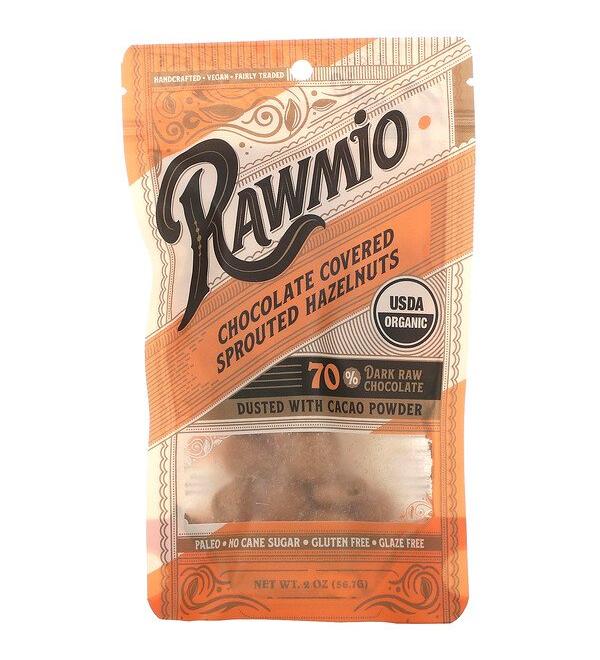 Rawmio Chocolate Covered Sprouted Hazelnuts 2 oz (56.7 g)