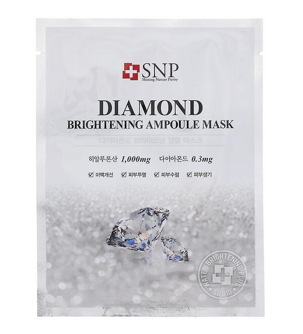SNP Diamond Brightening Ampoule Mask 10 Sheets 0.84 fl oz (25 ml) Each