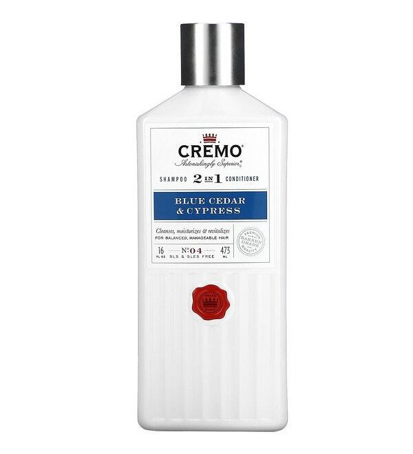 Cremo 2 In 1 Shampoo Conditioner No. 04 Blue Cedar & Cypress 16 fl oz (473 ml)