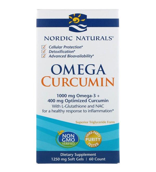 Nordic Naturals Omega Curcumin 1250 mg 60 Soft Gels