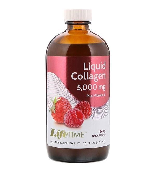 LifeTime Vitamins Liquid Collagen Plus Vitamin C Berry Flavor 5000 mg 16 fl oz (473 ml)