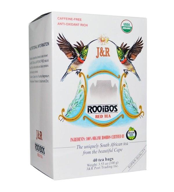 J&R Port Trading Co. Pure Rooibos Red Tea Caffeine Free 40 Tea Bags 3.53 oz (100 g)