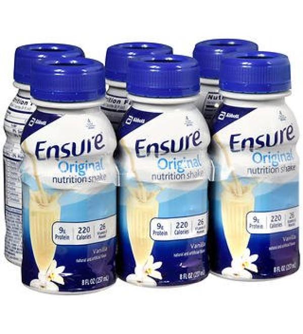 Ensure Original Nutrition Shakes Vanilla 24 - 8 oz Pack of 5