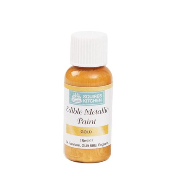 Squires Kitchen Designer Edible Gold Effect Paint Bottle 15ml