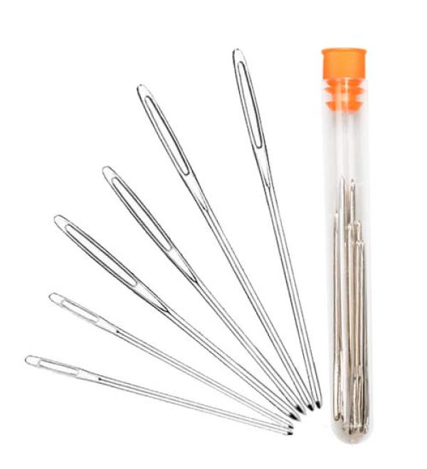 Hekisn Large-Eye Blunt Needles 6pc Stainless Steel - Buy Online on GoSupps.com