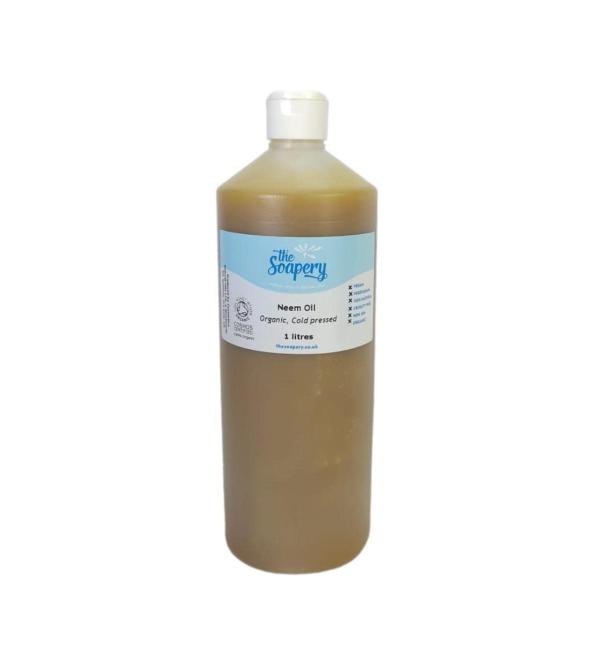 Neem Oil Organic 1 Litre - Cold Pressed Raw Pure Virgin Unrefined