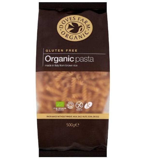 Doves Farm Organic Brown Rice Fusilli 16x500g - Buy Online on GoSupps.com