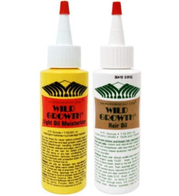 Wild Growth Set - Hair Oil 4 oz + Light Oil Moisturizer 4 oz - Buy Online on GoSupps.com
