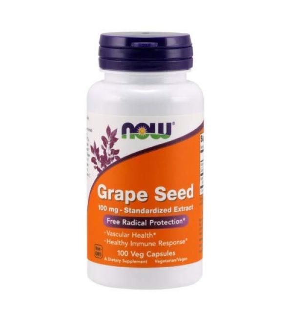 Grape Seed 100 mg 100 Caps by Now Foods (Pack of 6)