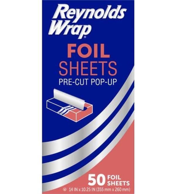 Reynolds Wrappers Aluminum Foil Pop Up & Sheets 50 Count 50 Count (Pack of 1)