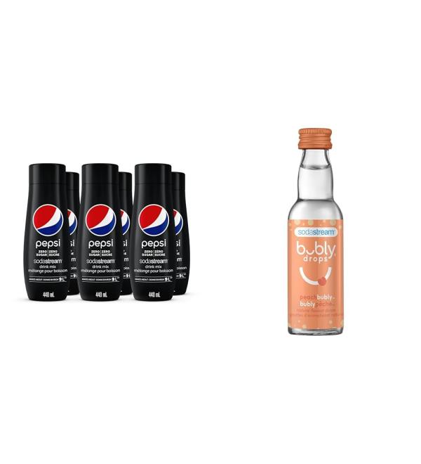 Pepsi Zero Sugar SodaStream 440ml x 6 - Buy Online on GoSupps.com