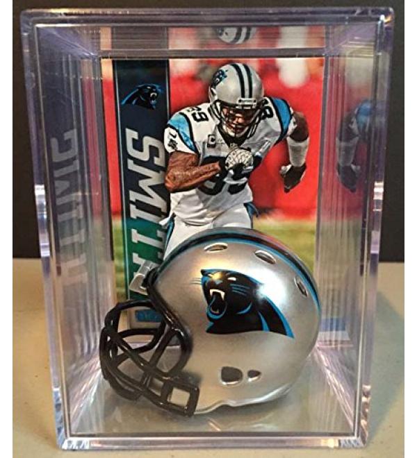 Carolina Panthers NFL Helmet Shadowbox w/Steve Smith card