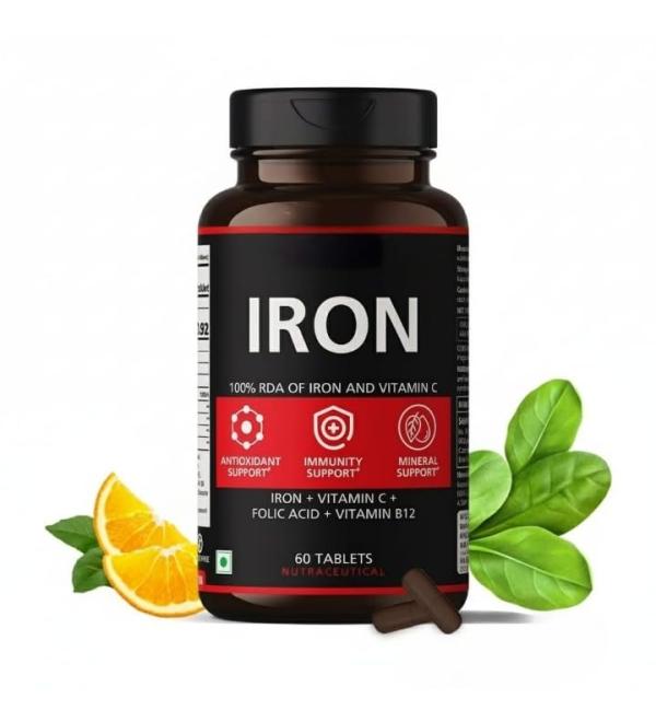 Iron Supplement Tablets 60 Count - Buy Online on GoSupps.com