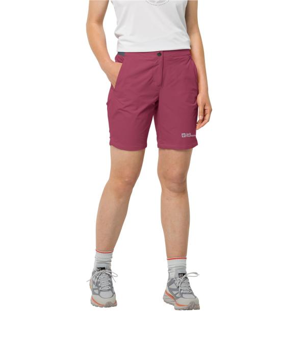 Jack Wolfskin Women's Hilltop Trail W Shorts 40 - Sangria Red | International Shipping Available - Buy Online on GoSupps.com
