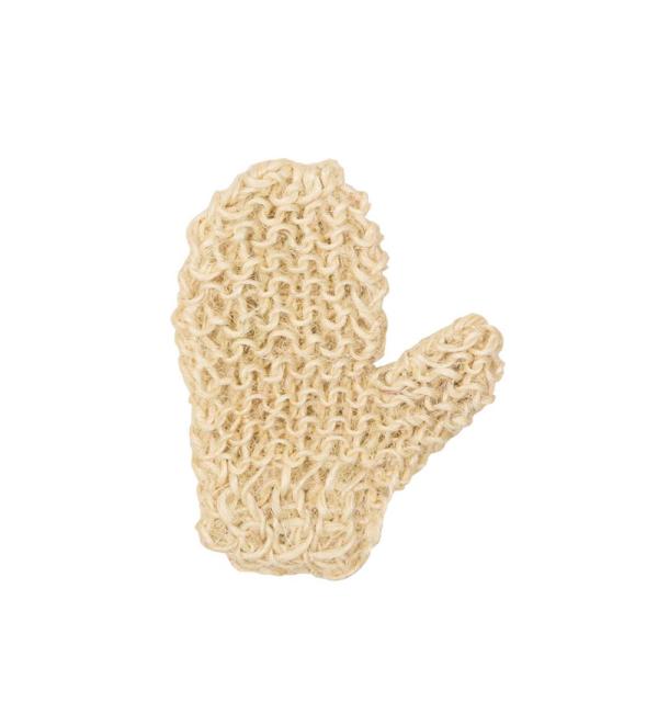 Horsehair glove for body scrub for the shower