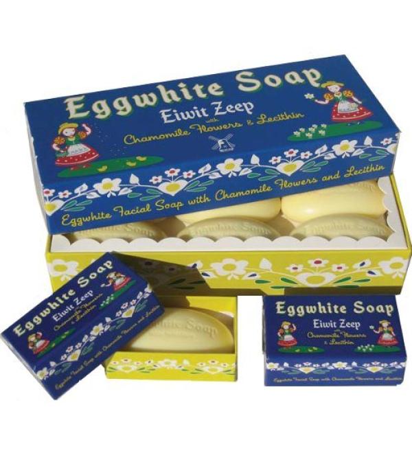 Eggwhite and Chamomile Facial Soap 6 Bar Gift Set by Belgian Soaps