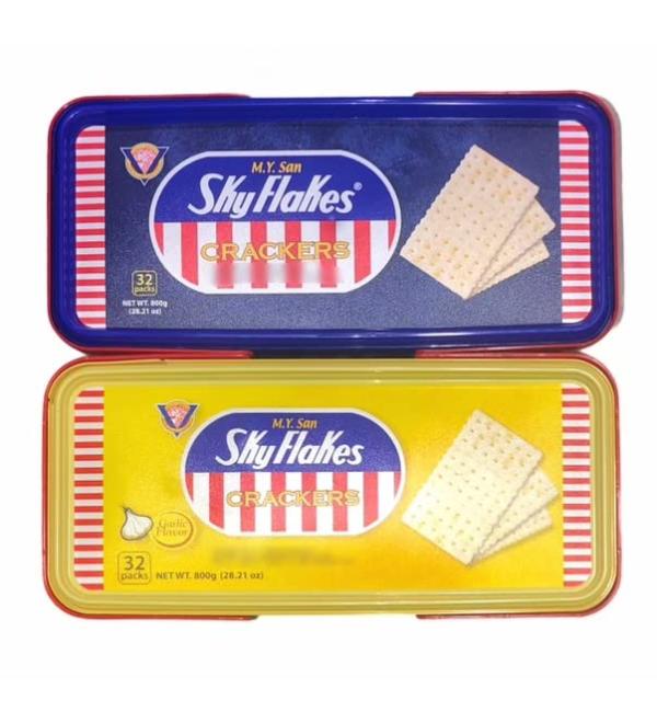 M.Y. San Skyflakes Crackers: Original & Garlic Flavor Duo - Buy Online on GoSupps.com