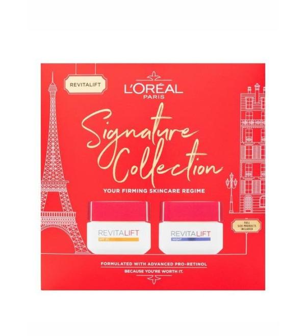 L'OR AL Paris Signature Collection Anti-Ageing Moisturiser Skincare Gift Set For Her