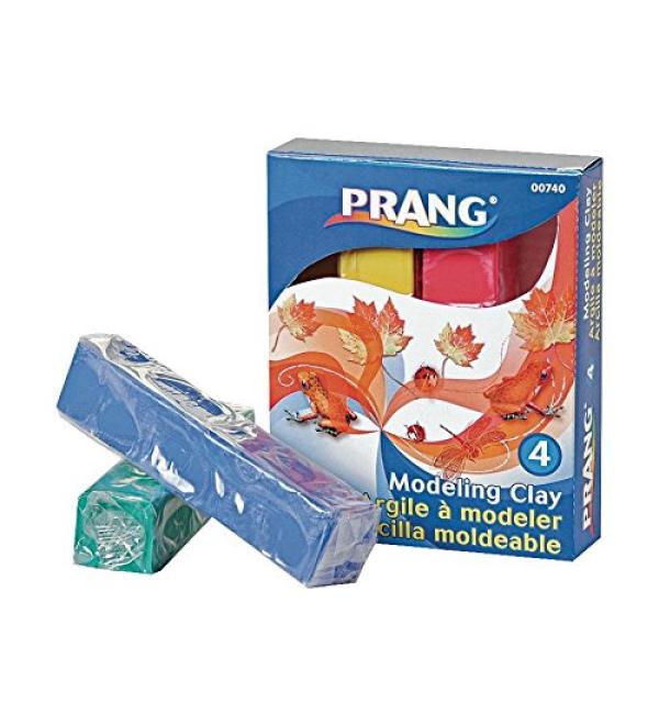Prang Modeling Clay Set - 4 Colored Clay Blocks, 0.25 lbs each (Red, Yellow, Green, Blue) - Buy Online on GoSupps.com
