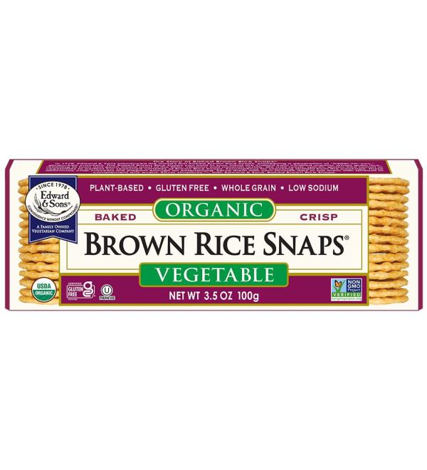 Edward & Sons Brown Rice Snaps Vegetable - Buy Online on GoSupps.com