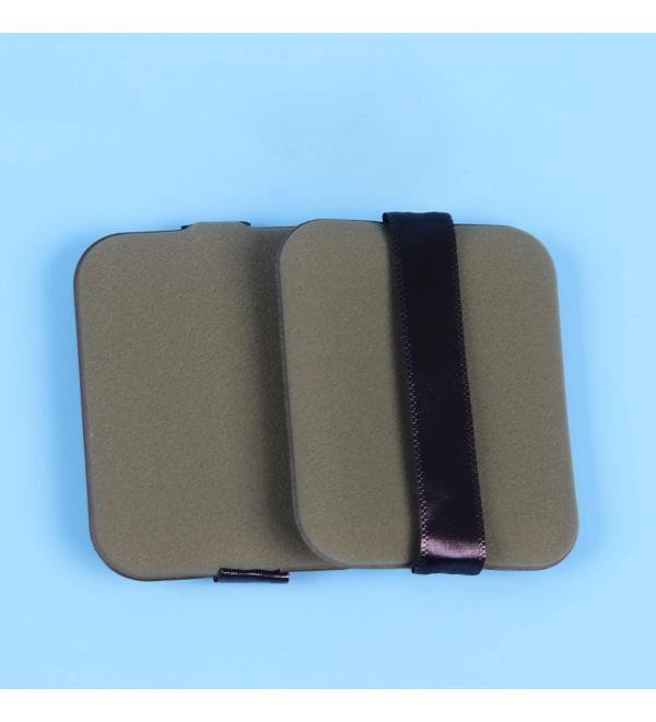 Verdant Touch Powder Puff Dual Sided Powder Puff Dark Green Rectangle Makeup Cushion Puff Sponge Wet Dry Powder Puff Tool